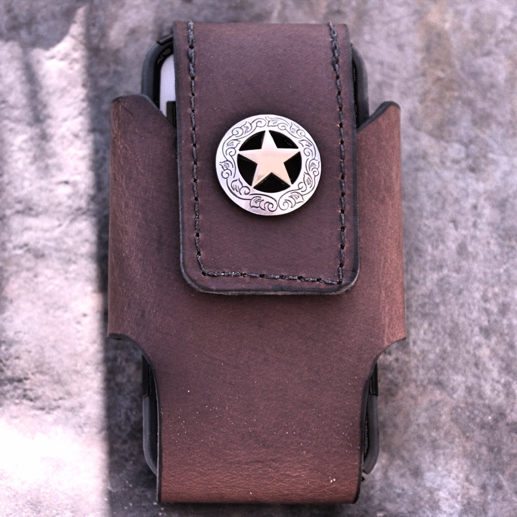 Custom Leather Cell Phone Case -- Plain Smooth Leather--No concho –  Miller's Leather Shop