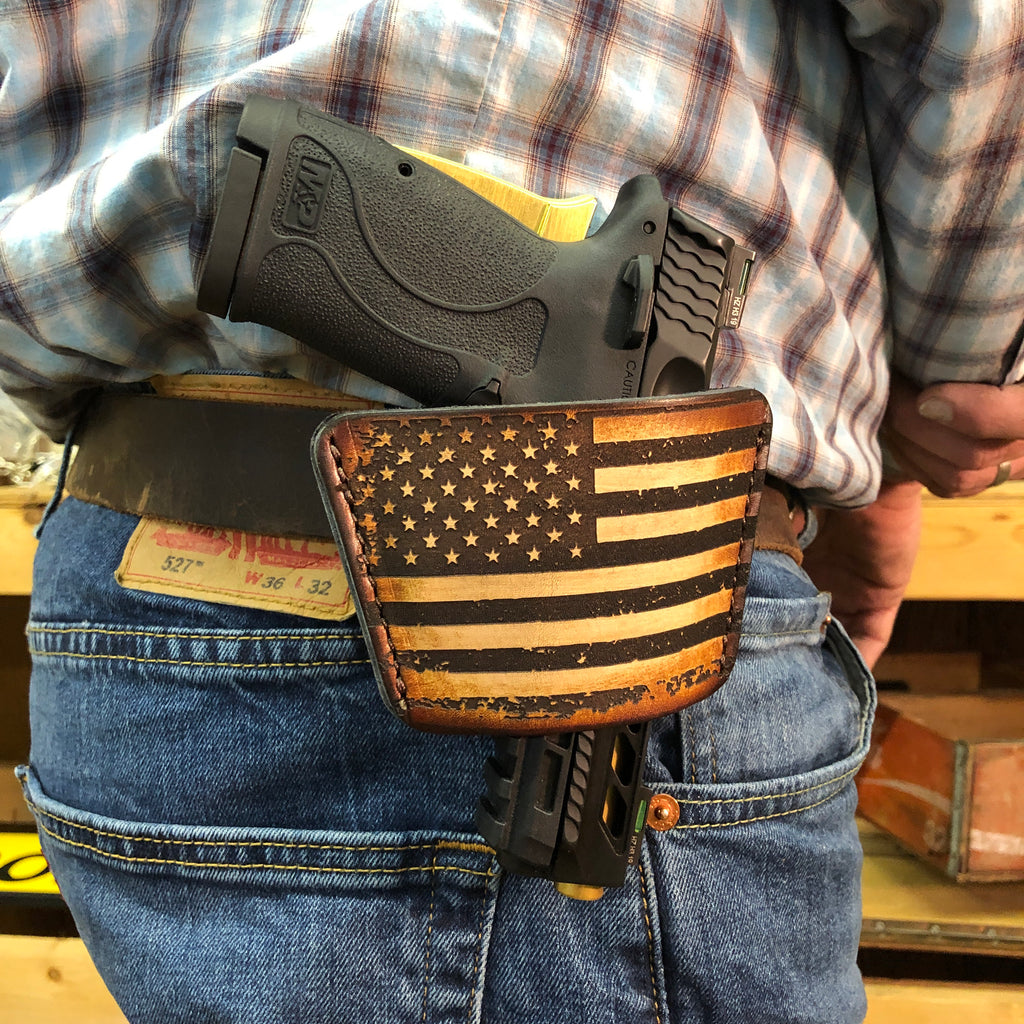 WE THE PEOPLE Flag Holster, Made in America by Miller's Leather Shop